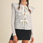 Juniors' &Merci Flutter Sleeve Floral Quilted Vest