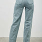 Saige High Rise Slim Wide Straight Jean