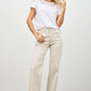 Saige High Rise Slim Wide Straight Jean