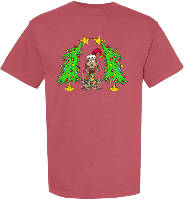 Juniors' Max Christmas Comfort Color Tee (Crimson)