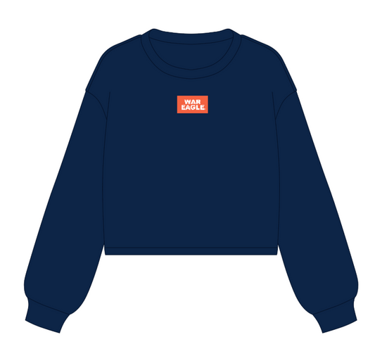 WAR EAGLE Patch Gameday Crewneck (Navy/Orange)