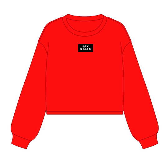 JAX STATE Patch Gameday Crewneck (Red/Black)