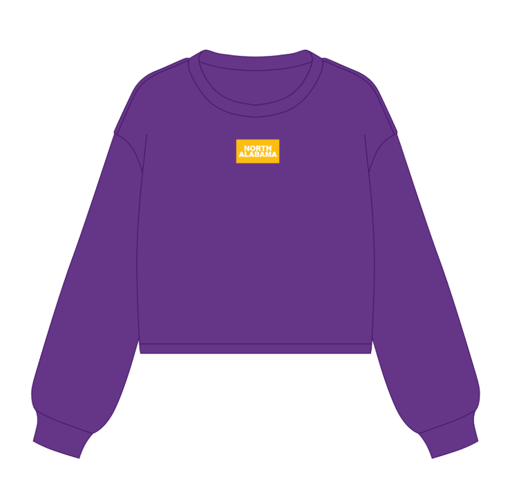 NORTH ALABAMA Patch Gameday Crewneck (Purple/Gold)
