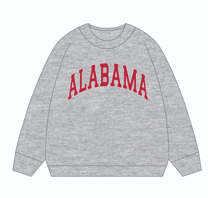 ALABAMA Mallory Gameday Crewneck Sweatshirt (Grey)