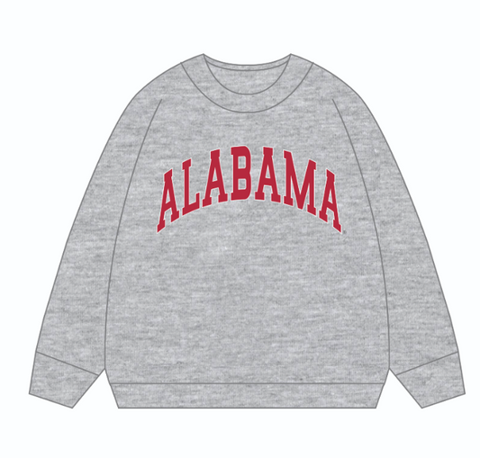 ALABAMA Mallory Gameday Crewneck Sweatshirt (Grey)