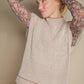Two Toned Ribbed Knit Sweater Vest