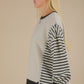 Oversized Striped Casual Knit Top