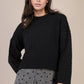 Juniors' Very J Oversized Textured Solid Casual Knit Sweater
