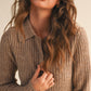 &Merci Ribbed Sweater Flared Mini Dress (Mocha)
