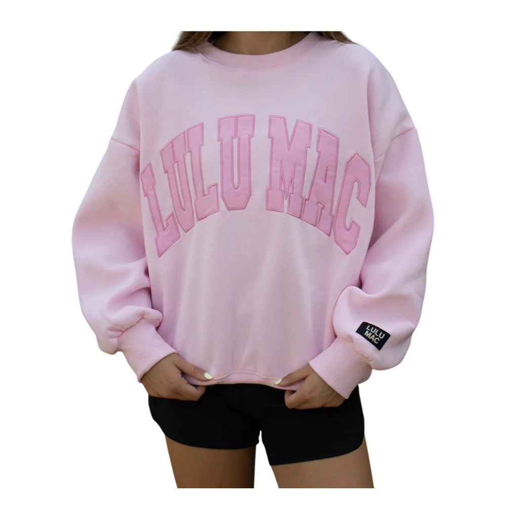Girlie Girl LULU MAC EMB Mono Sweatshirt