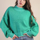 Oversized Casual Mock Neck Knit Sweater