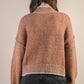 Oversized Casual Mock Neck Knit Sweater