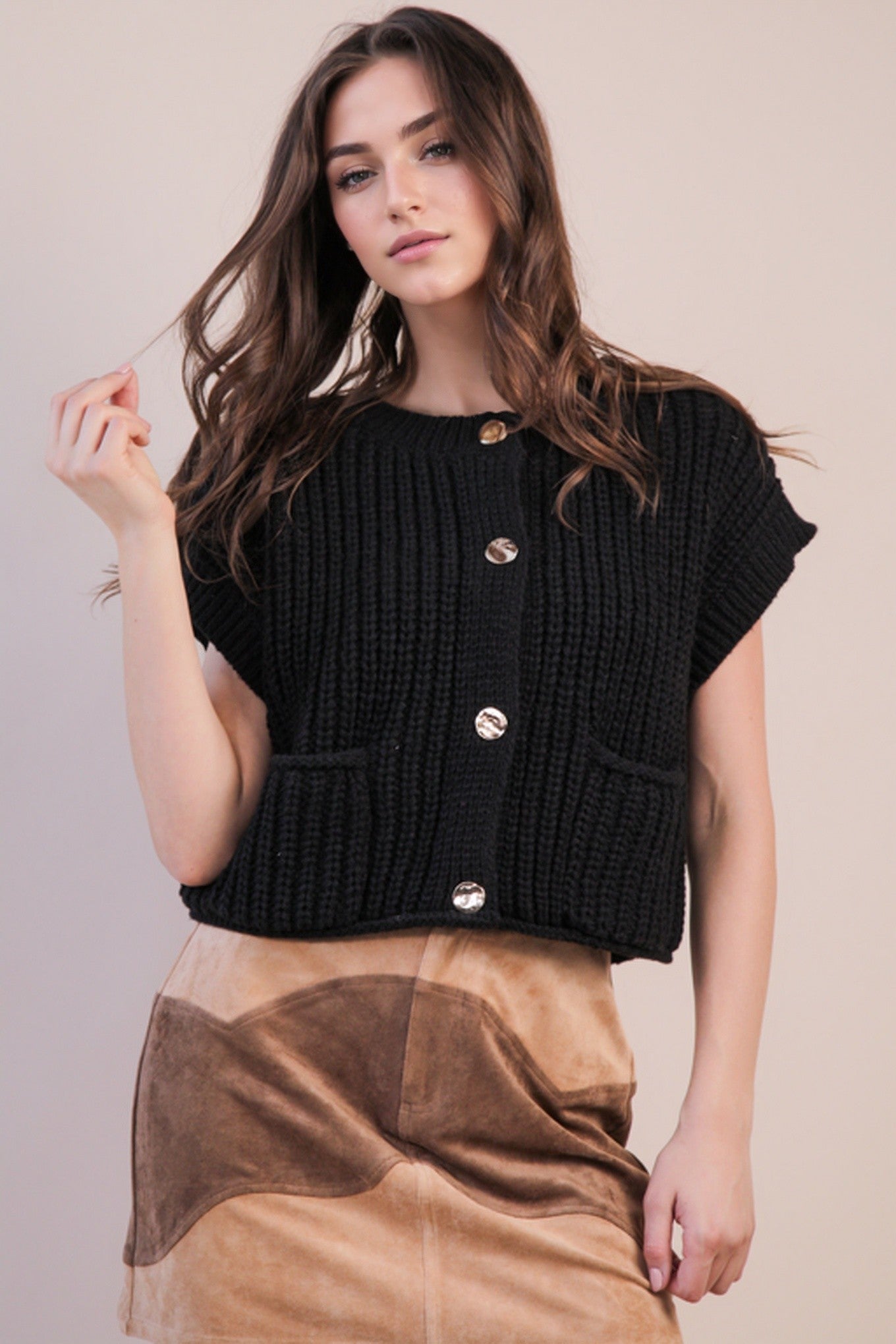 Oversized Button Down Knit Sweater