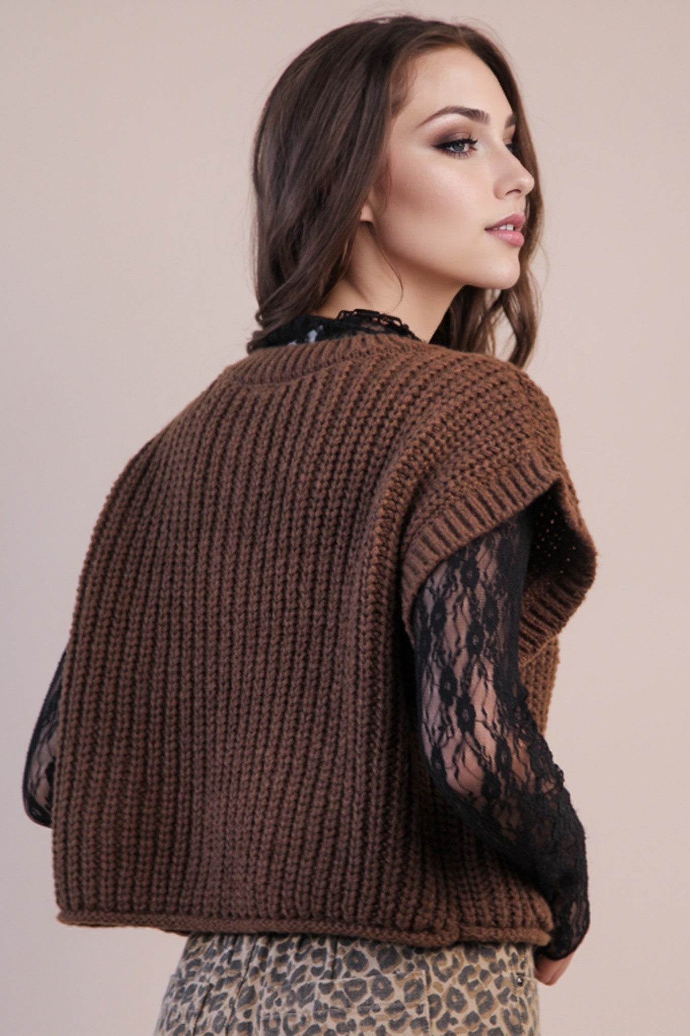 Oversized Button Down Knit Sweater
