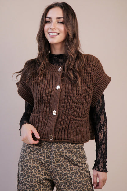 Oversized Button Down Knit Sweater