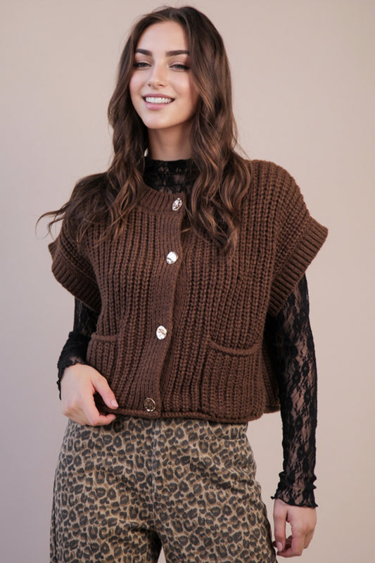 Oversized Button Down Knit Sweater