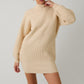 Juniors' Sunday Edition Mock Neck Cozy Sweater Dress