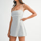 Juniors' Mable Contrast Binding A-Line Mini Dress W/Shorts