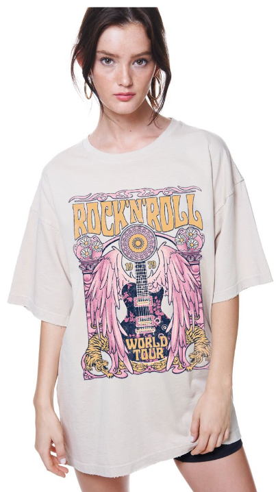 Rock and Roll Tee (Beige)