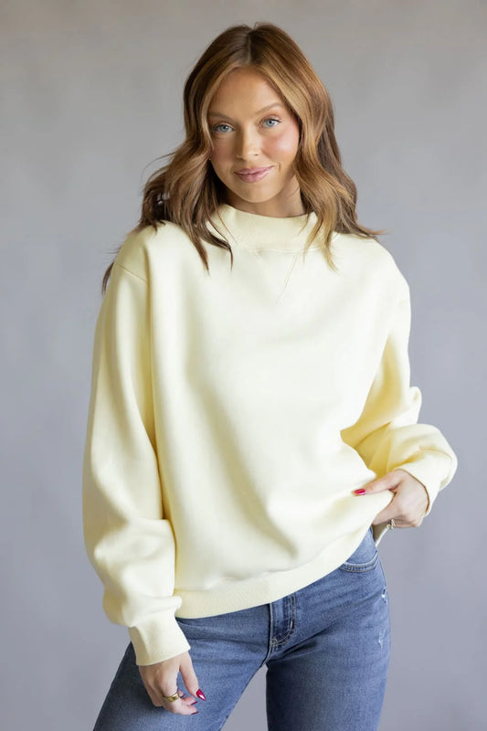 Things Between Wide Neck Fleece Sweatshirt