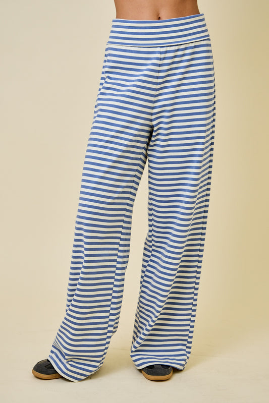 Juniors' Day + Moon Striped Wide Leg Pant