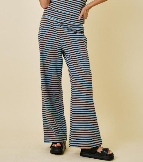 Juniors' Day + Moon Striped Wide Leg Pant