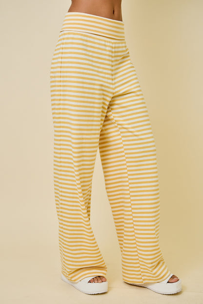 Juniors' Day + Moon Striped Wide Leg Pant