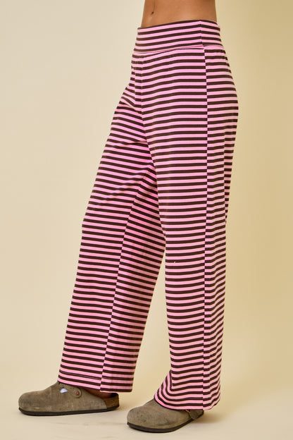 Juniors' Day + Moon Striped Wide Leg Pant