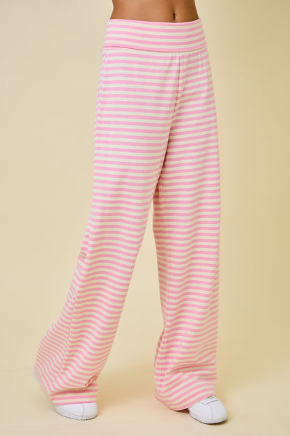 Juniors' Day + Moon Striped Wide Leg Pant