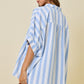 Juniors' Day + Moon Striped Oversized Button Down Shirt