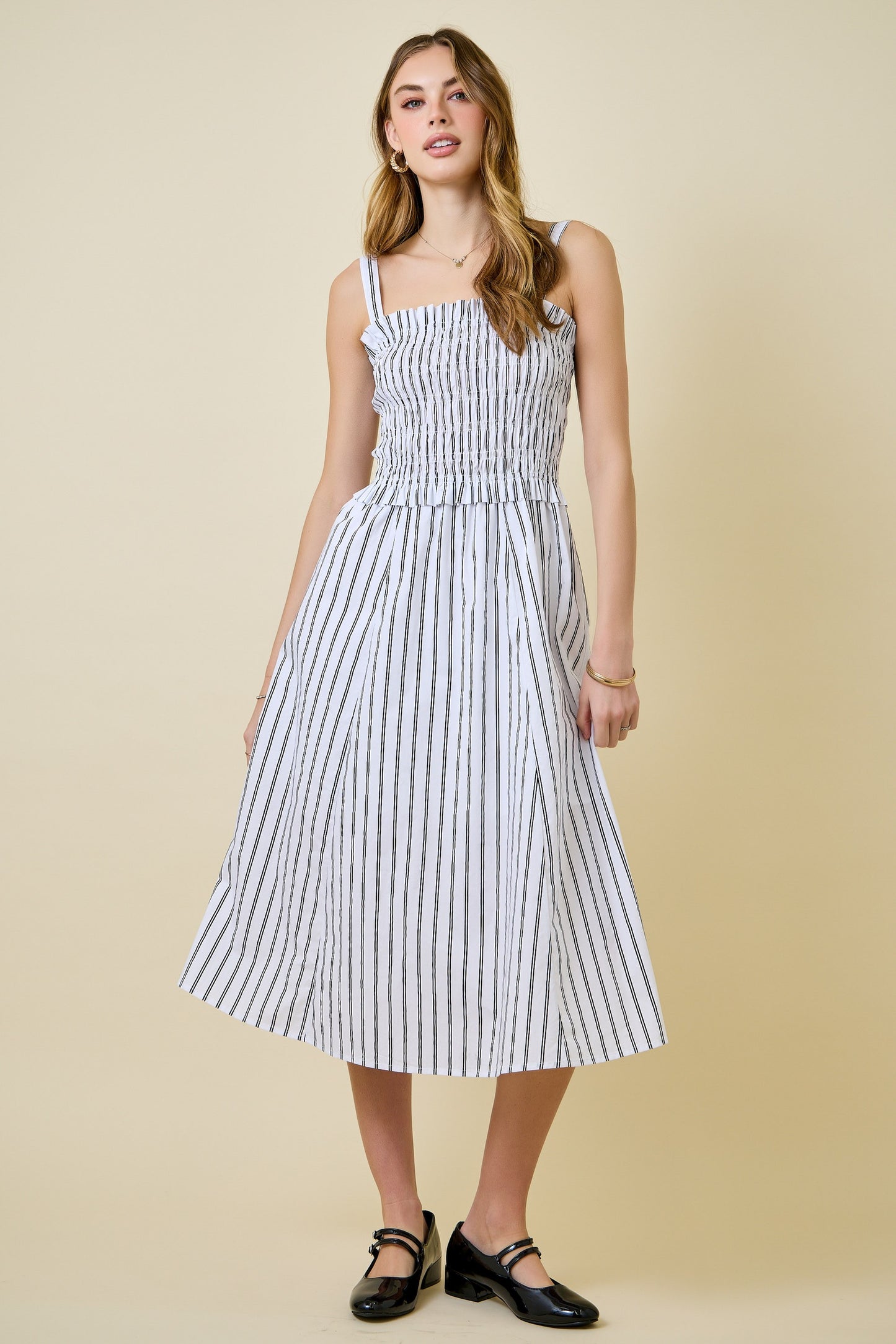 Juniors' Day + Moon Striped Midi Dress
