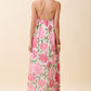 Juniors' Pretty Follies Strapless Floral Maxi Dress W/Convertible Scarf (Pink)