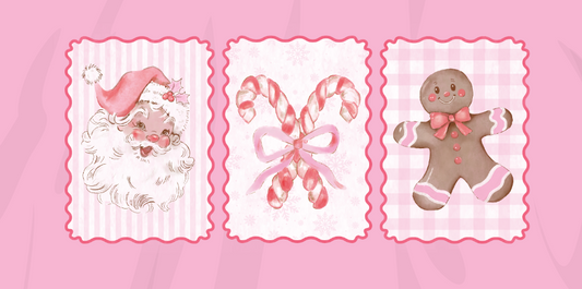 Juniors Southern Fried Cotton 3 Icons Christmas Tee (Blossom)