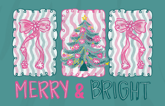 Juniors Southern Fried Cotton Merry & Bright Tee (Seafoam)