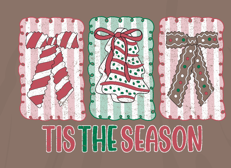 Juniors Southern Fried Cotton Tis The Season Tee (Espresso)