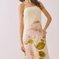 Juniors' Pretty Follies Bold Oversized Floral Print Strapless Maxi Dress (Butter Yellow)
