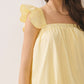 Juniors' Pretty Follies Ruffled Cap Sleeve Square Neckline Midi Dress