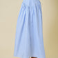 Juniors' Day + Moon Striped Flare W/Curved Yoke Maxi Skirt