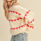 To My Hearts Content Sweater (Ivory/Red)