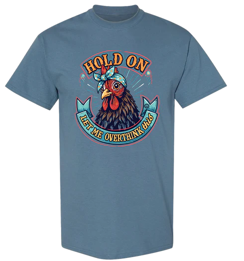 Juniors' Girlie Girl Chicken Overthink S/S (Indigo)