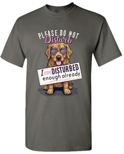 Juniors' Girlie Girl Disturbed Dog S/S (Charcoal)