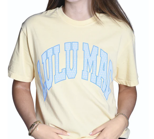 Juniors' Girlie Girl LULU MAC Polka Dot Comfort Colors Tee