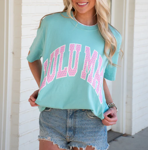 Girlie Girl LULU MAC Polka Dot Comfort Colors Tee
