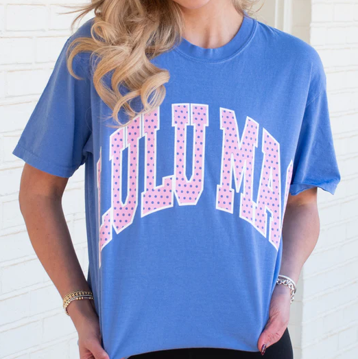 Girlie Girl LULU MAC Polka Dot Comfort Colors Tee