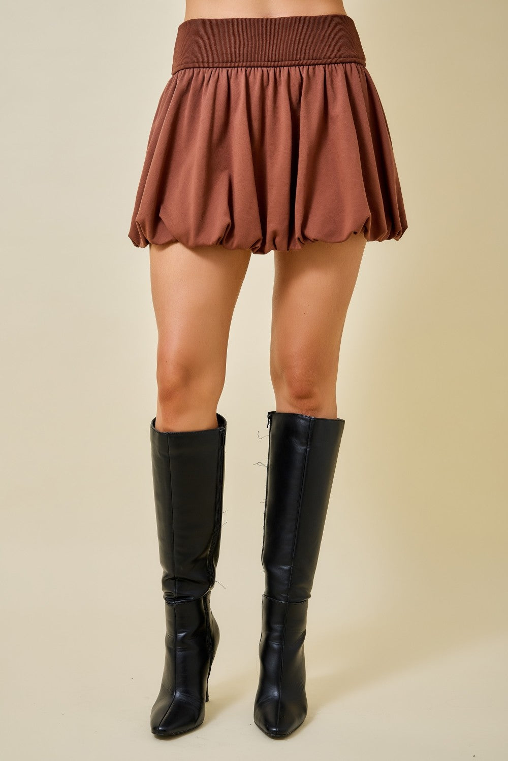 Day + Moon High Waist Bubble Skirt W/Shirring Detail