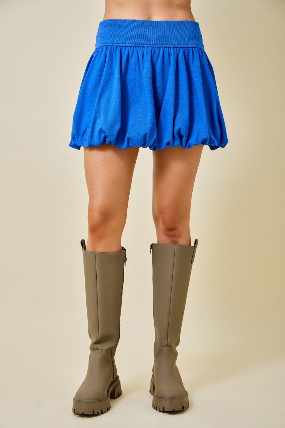 Day + Moon High Waist Bubble Skirt W/Shirring Detail
