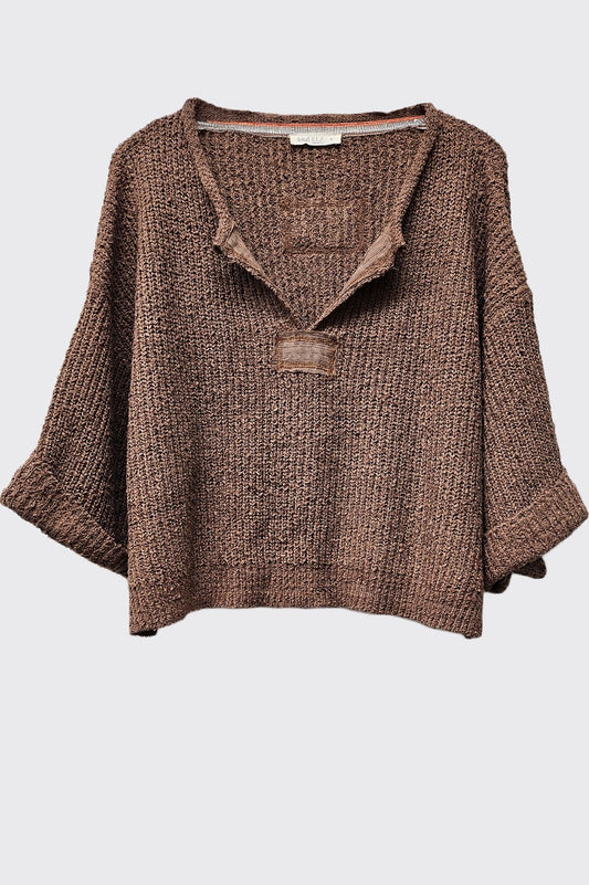 Illa Illa L/S Knit Patch Top