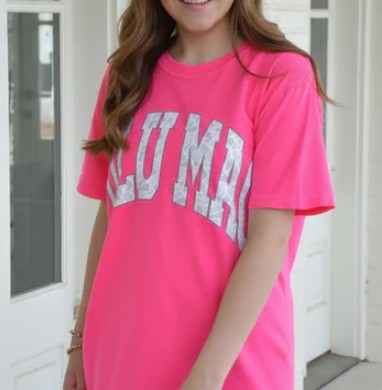 Girlie Girl LULU MAC Grey Camo Comfort Colors Tee
