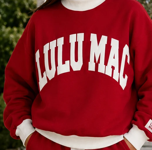 Girlie Girl LULU MAC Puff Mockneck Colorblock Sweatshirt