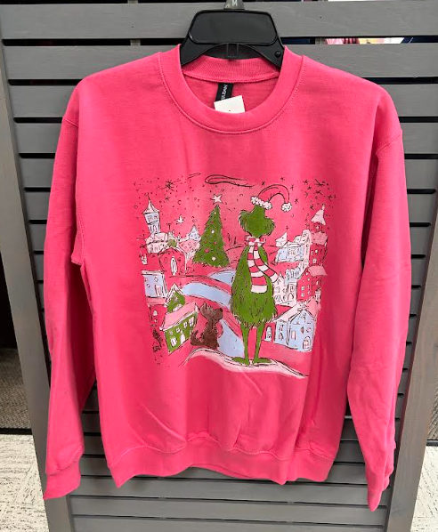 Grinch W/Max Sweatshirt (Pink Lemonade)